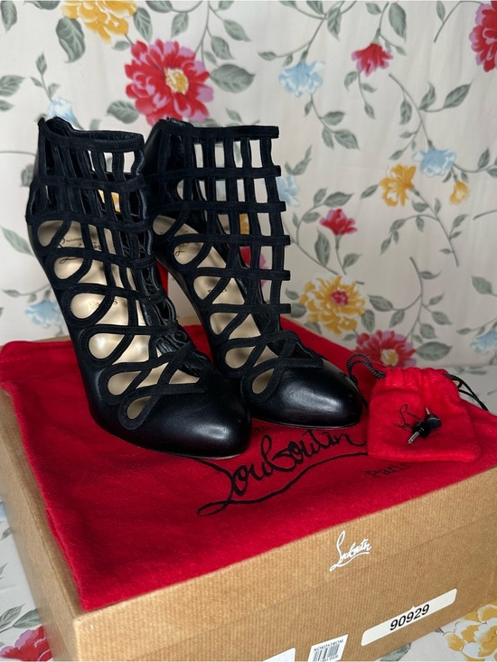 Christian Louboutin Shoes - CHRISTIAN LOUBOUTIN Authentic- Cajaboot 100 Nappa Shiny/ Veau Velours Size 39